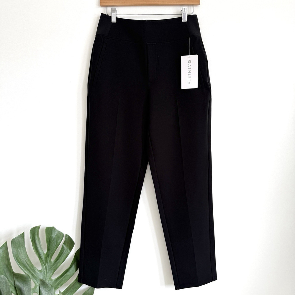 Athleta Endless Pant Women’s 4 Black High Rise Pull-On Trousers Workwear
